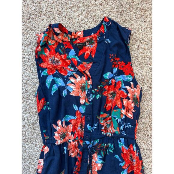 TALBOTS Sleeveless, summer Maxi Dress, Blue w/Floral print, size 8 - Picture 9 of 11